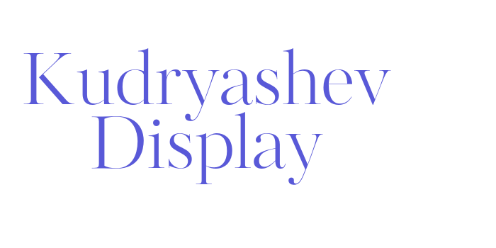 Kudryashev Display Font