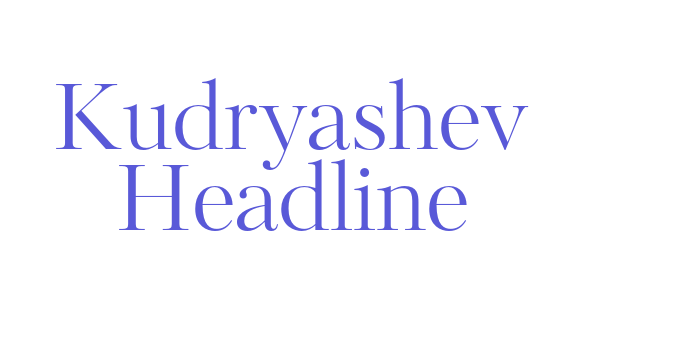 Kudryashev Headline Font Download