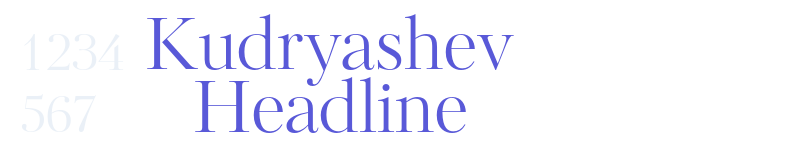 Kudryashev Headline-related font
