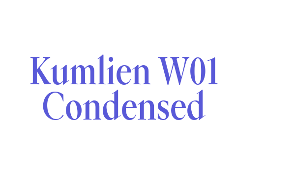 Kumlien W01 Condensed Font