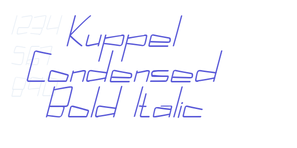 Kuppel Condensed Bold Italic font free