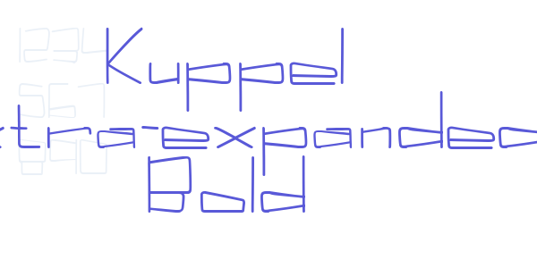 Kuppel Extra-expanded Bold font free