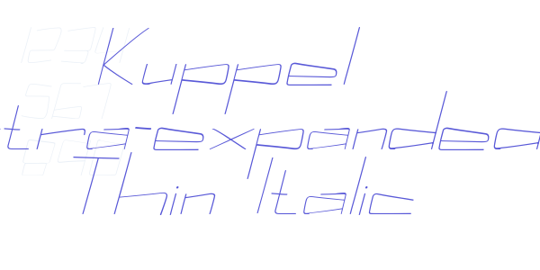 Kuppel Extra-expanded Thin Italic font free