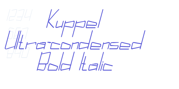 Kuppel Ultra-condensed Bold Italic font free