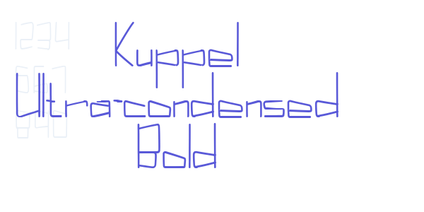 Kuppel Ultra-condensed Bold font free