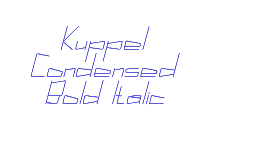 Kuppel Condensed Bold Italic Font Download