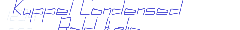Kuppel Condensed Bold Italic-font