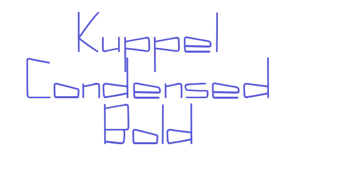 Kuppel Condensed Bold Font