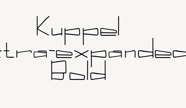 Kuppel Extra-expanded Bold Font