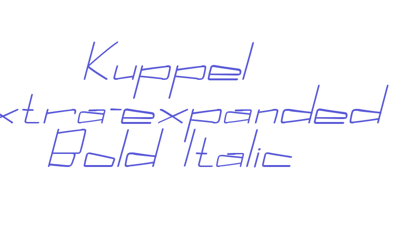 Kuppel Extra-expanded Bold Italic Font Download