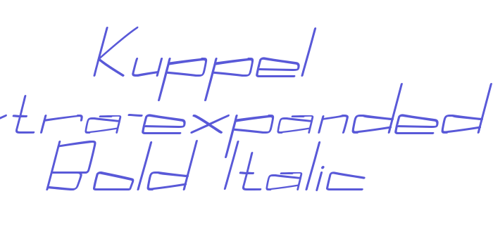 Kuppel Extra-expanded Bold Italic Font Download