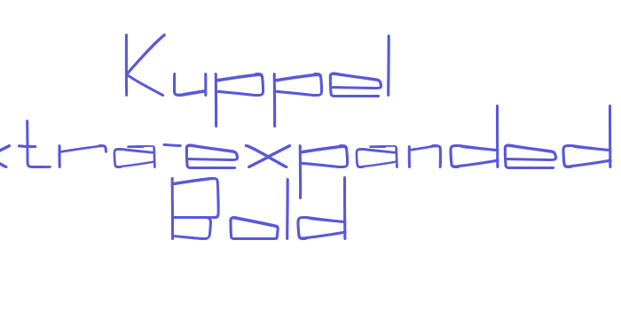 Kuppel Extra-expanded Bold Font Download