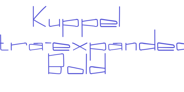 Kuppel Extra-expanded Bold Font