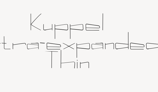 Kuppel Extra-expanded Thin Font