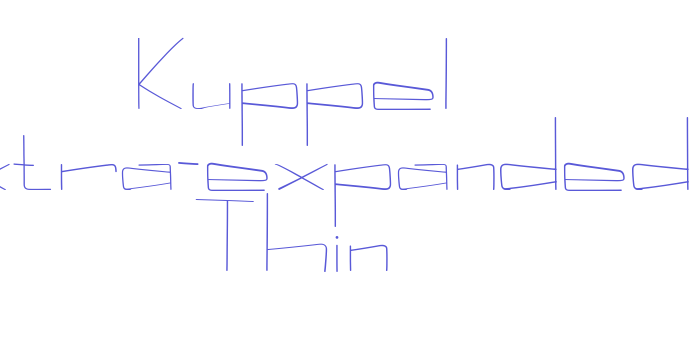 Kuppel Extra-expanded Thin Font Download