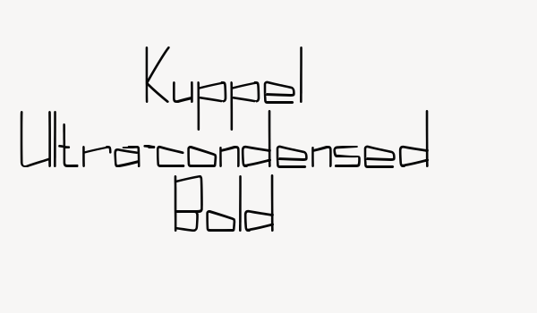 Kuppel Ultra-condensed Bold Font