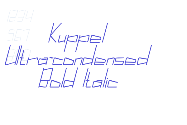 Kuppel Ultra-condensed Bold Italic