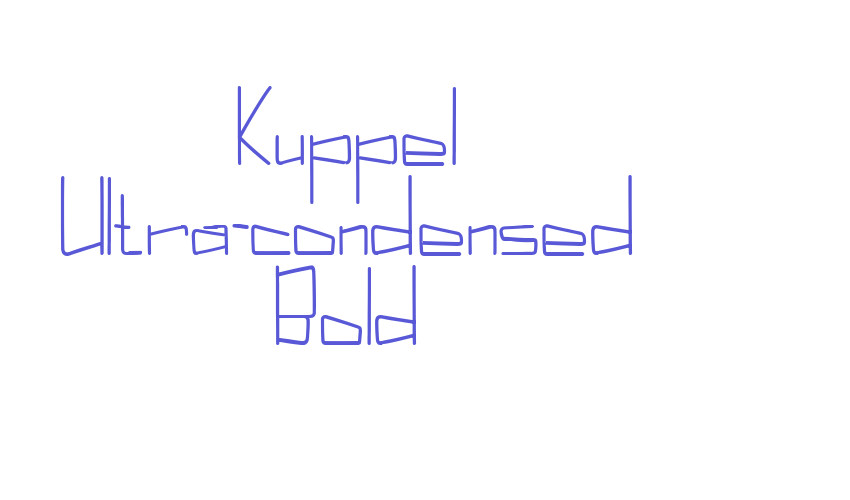 Kuppel Ultra-condensed Bold Font Download