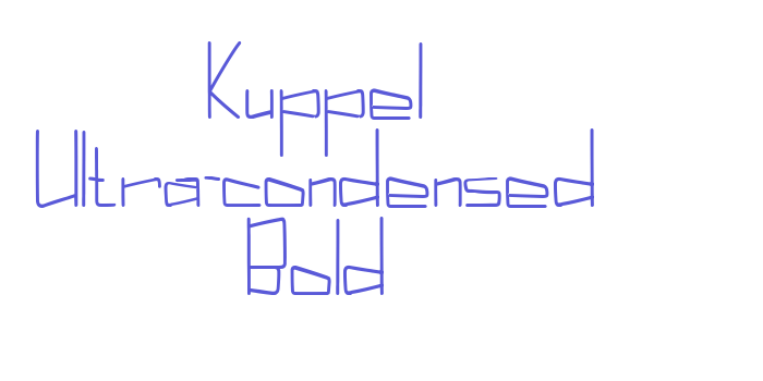 Kuppel Ultra-condensed Bold Font Download