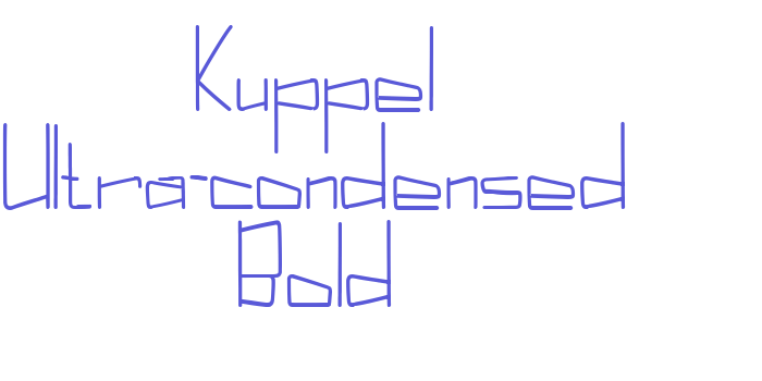 Kuppel Ultra-condensed Bold Font