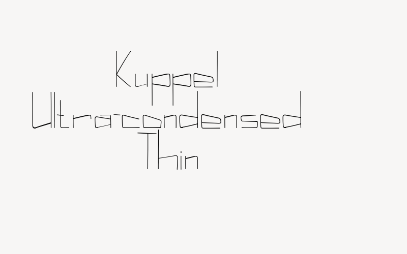 Kuppel Ultra-condensed Thin Font