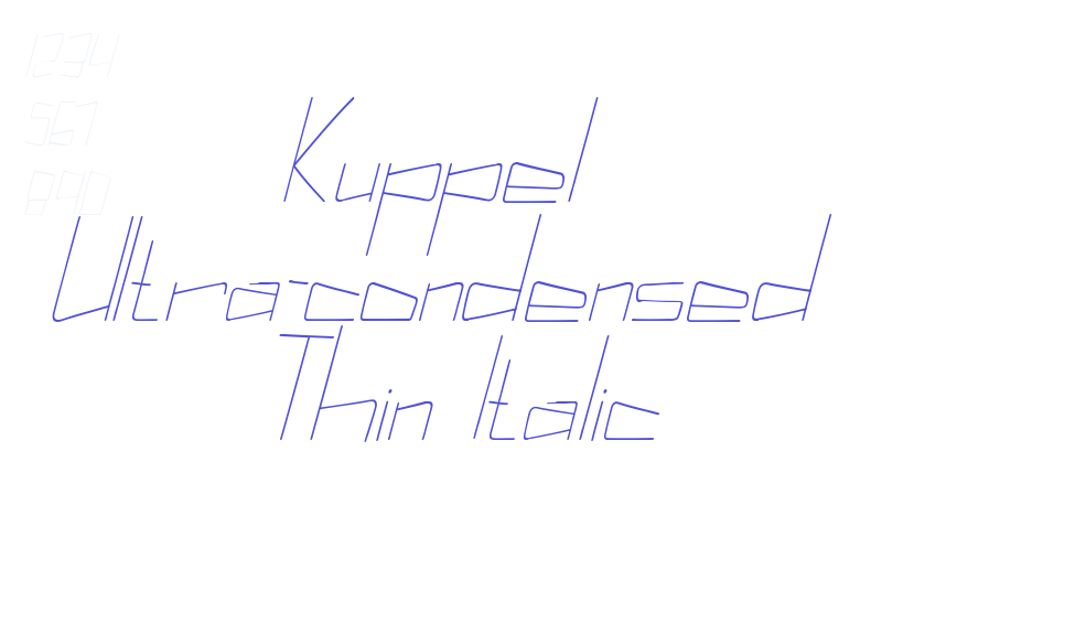 Kuppel Ultra-condensed Thin Italic-font-download