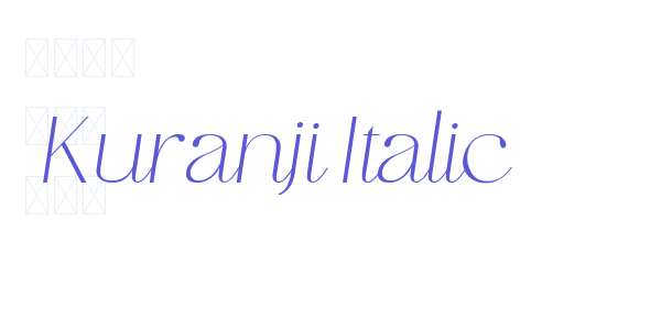 Kuranji Italic font free