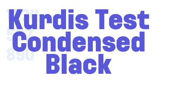 Kurdis Test Condensed Black font free