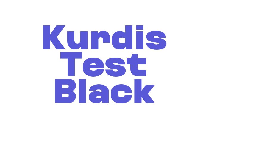 Kurdis Test Black Font Download