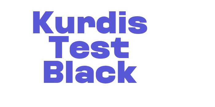 Kurdis Test Black Font Download