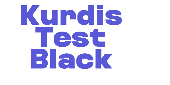 Kurdis Test Black Font