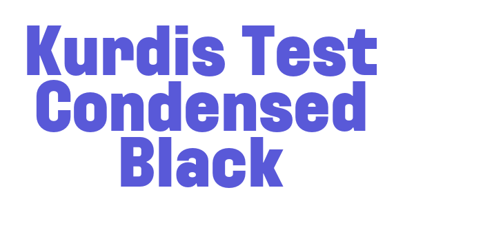 Kurdis Test Condensed Black Font Download