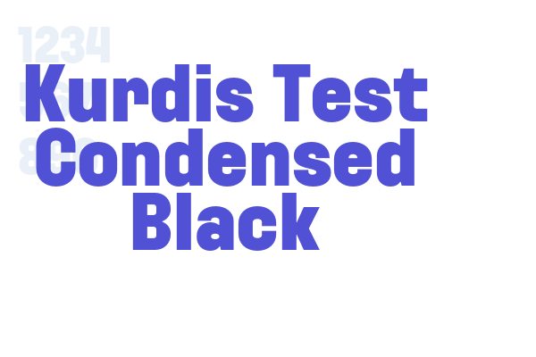 Kurdis Test Condensed Black