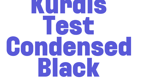 Kurdis Test Condensed Black Font