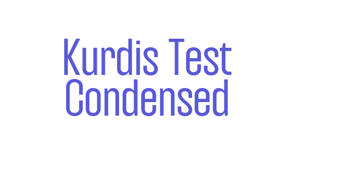 Kurdis Test Condensed Font Download