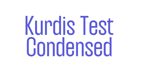 Kurdis Test Condensed Font