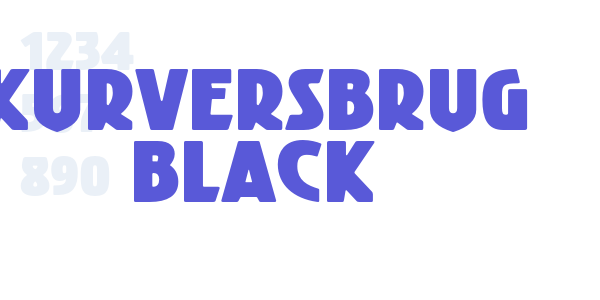 Kurversbrug Black font