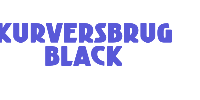 Kurversbrug Black Font Download