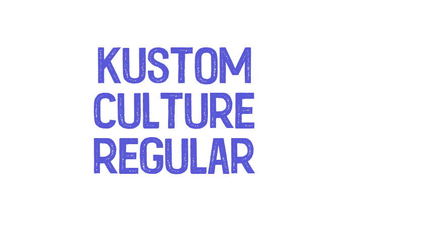 Kustom Culture Regular Font