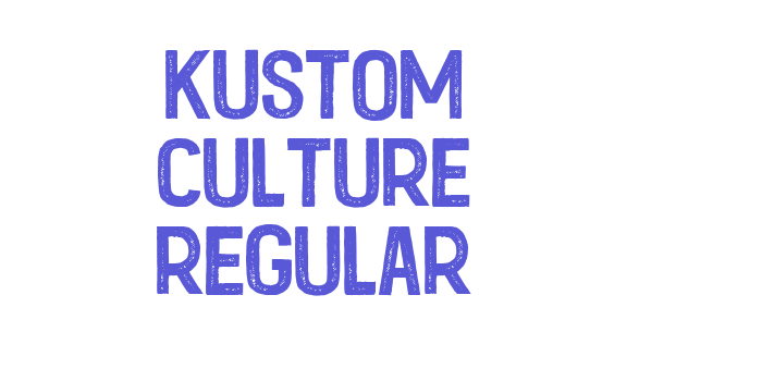 Kustom Culture Regular Font Download