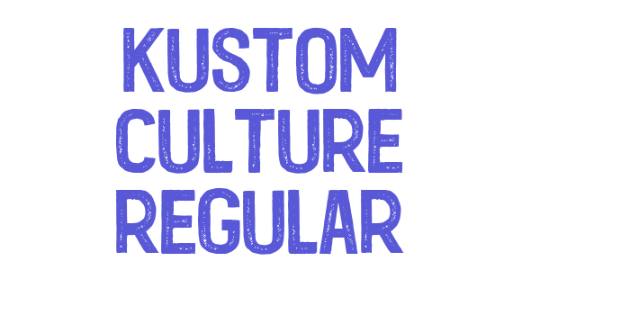 Kustom Culture Regular Font