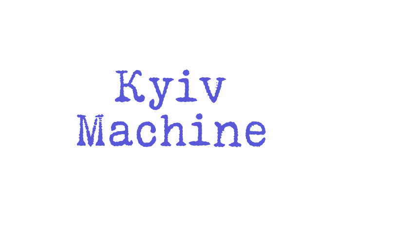 Kyiv Machine Font Download