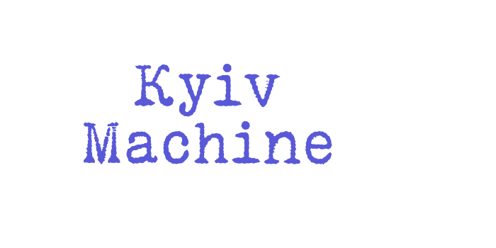 Kyiv Machine Font Download