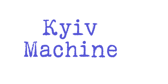 Kyiv Machine Font