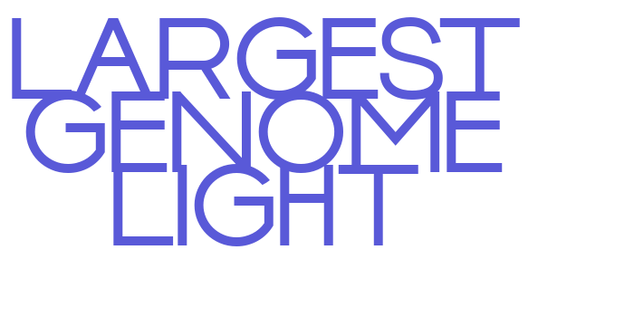 LARGEST GENOME LIGHT Font Download