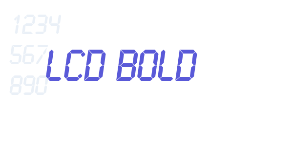 LCD Bold font free