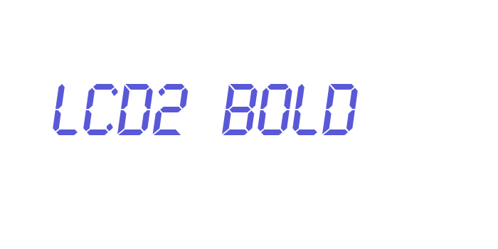 LCD2 Bold Font Download