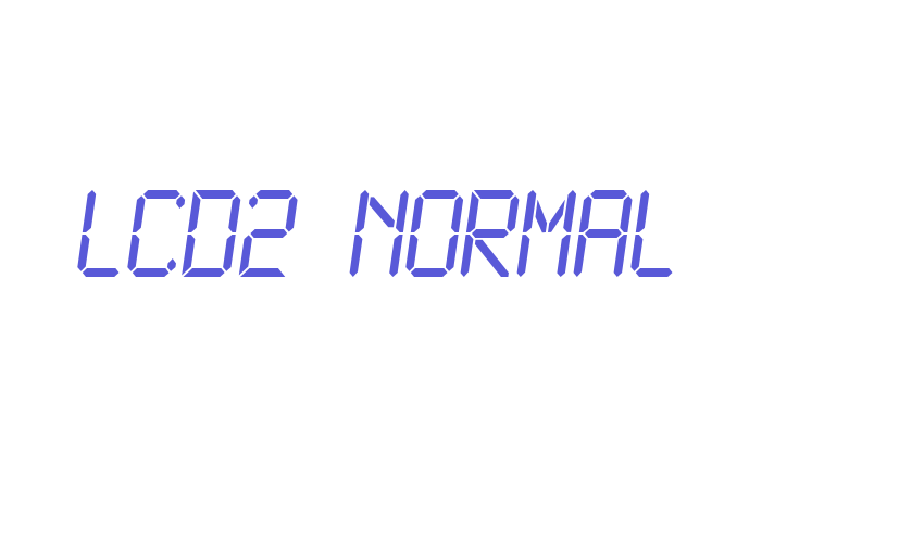 LCD2 Normal Font