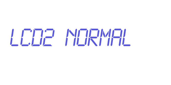 LCD2 Normal Font Download