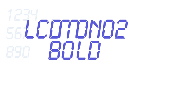 LCDMono2 Bold font free